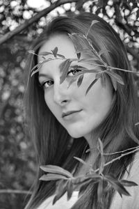 Close-up portrait of young woman