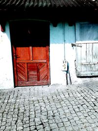 View of empty footpath