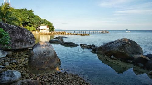 Scenic view of sea against sky