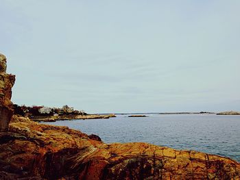 View of rocks in sea