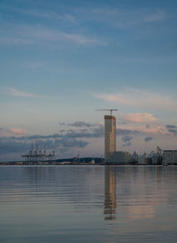 Sunset light at resindential area aarhus Ø