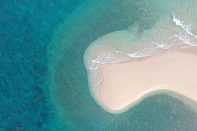 High angle view of swimming pool in sea