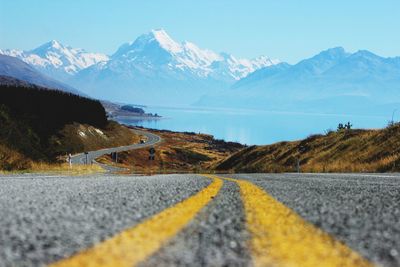 Road passing through mountains