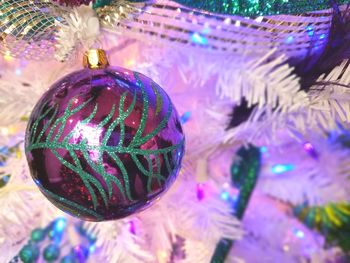 Close-up of illuminated christmas decoration