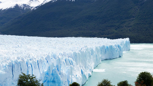 Scenic view of snowcapped mountains