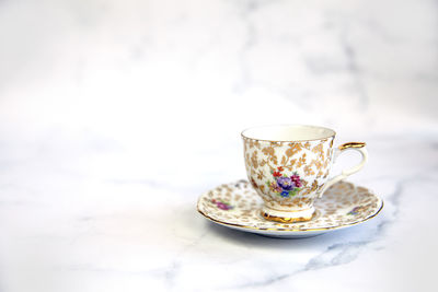 Close-up of coffee on table