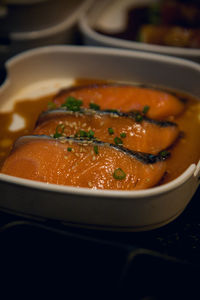 Close-up of soup in bowl