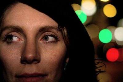 Close-up portrait of young woman