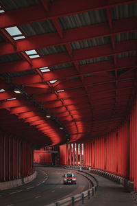 Empty road in tunnel