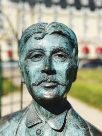 Close-up portrait of statue