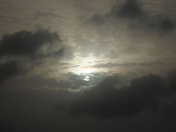 Low angle view of cloudy sky