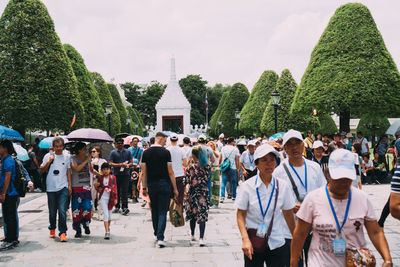 Group of people walking outdoors