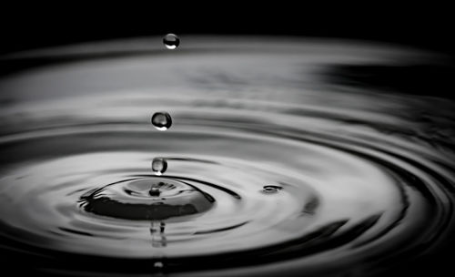 Full frame shot of rippled water with drops