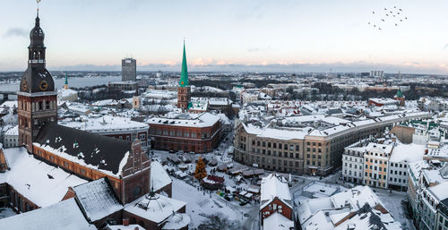 Beautiful christmas market in the center of the old town in riga