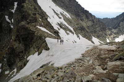 Scenic view of mountain range against sky