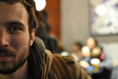 Close-up portrait of young man