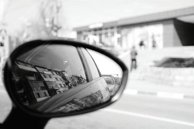 Close-up of cropped car