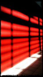 Full frame shot of red wall