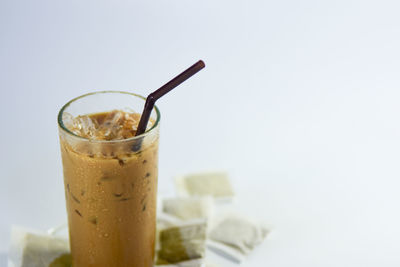 Close-up of coffee in glass