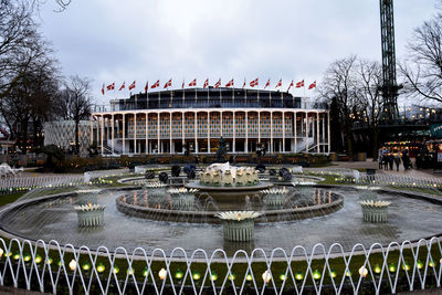 View of buildings against cloudy sky