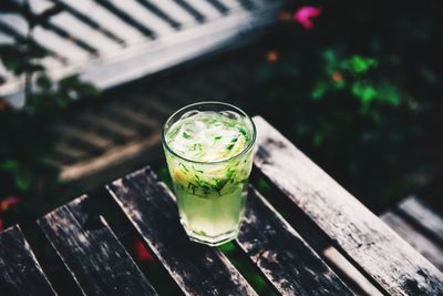 Close-up of drink on table