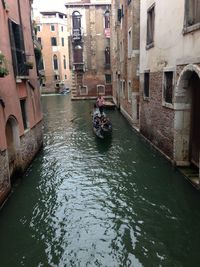 View of canal passing through city