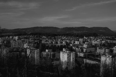 High angle view of townscape 