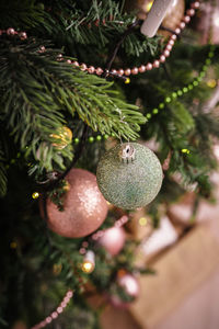 Close-up of christmas decorations