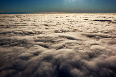 Aerial view of clouds over sea