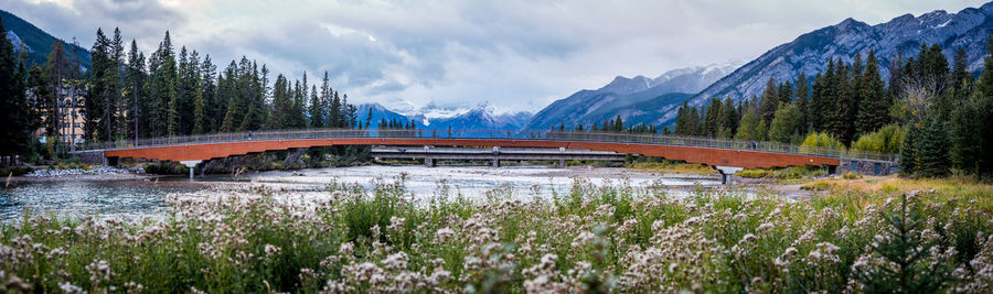 Panoramic view of bridge against sky