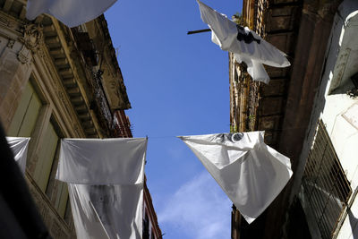 Low angle view of buildings against sky