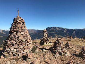 View of rock formations against sky