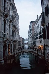 Canal passing through city