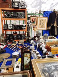 View of market stall for sale