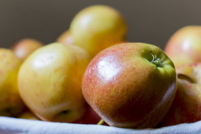 Close-up of apples on table