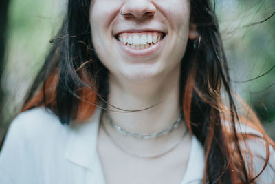 Close-up of young woman