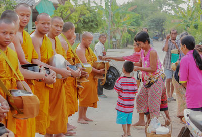 Group of people playing outdoors