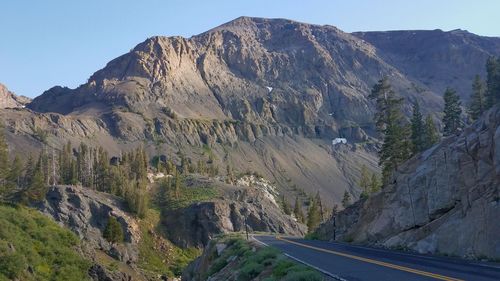 Scenic view of rocky mountains against sky