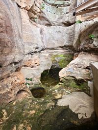 Rock formations in water