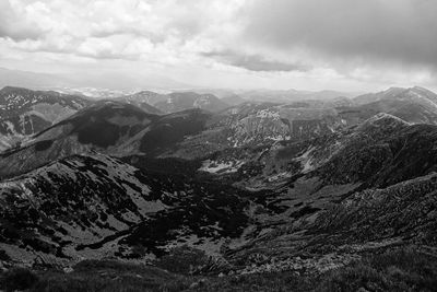 Aerial view of dramatic landscape