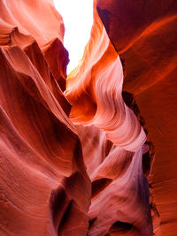 Low angle view of rock formations