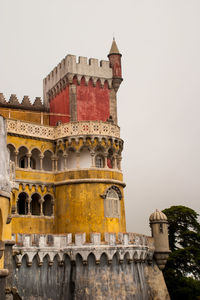 Low angle view of built structure against clear sky