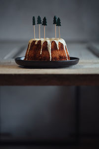 Close-up of cake on table