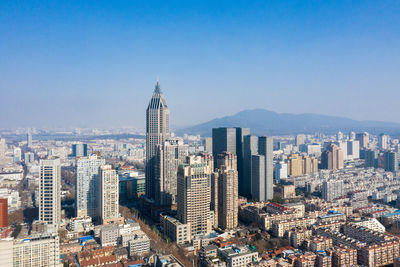 Aerial view of buildings in city