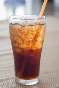 Close-up of drink on table