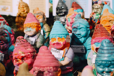 Various toys for sale in market