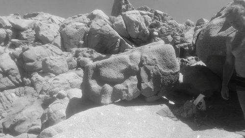 Rock formations at beach