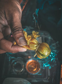 Midsection of person preparing food