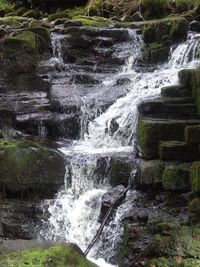 Close-up of waterfall