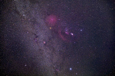 Full frame shot of sky at night